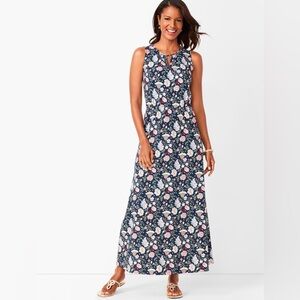 NWT Talbots Floral Keyhole Maxi Dress